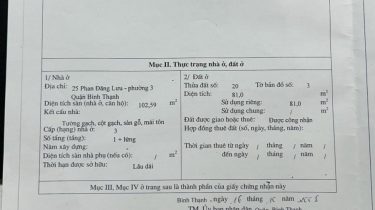 Bán Nhà Góc 2 Mặt Tiền Phan Đăng Lưu 5,4x16m – 2 Tầng Quận Bình Thạnh