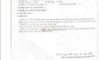 Bán Nhà Mặt Tiền Trần Não TP Thủ Đức 5,1m x 25m – 3 Tầng – 70 Tỷ